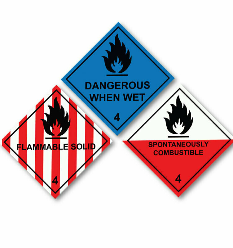 Class 4 – Flammable Solids; Spontaneous Combustibles; ‘Dangerous When Wet’ Materials Flammable  solids are materials which, under conditions encountered in transport,  are readily combustible or may cause or contribute to fire through  friction, self-reactive substances which are liable to undergo a  strongly exothermic reaction or solid desensitized explosives. Also  included are substances which are liable to spontaneous heating under  normal transport conditions, or to heating up in contact with air, and  are consequently liable to catch fire and substances which emit  flammable gases or become spontaneously flammable when in contact with  water. World Cargo Egypt are proficient in handling flammable  solids, Class 4 Dangerous Goods. World Cargo Egypt have the ability to service all  customer requests pertaining to the logistics of flammable solids;  packing, packaging, compliance, freight forwarding and training. Reason for Regulation Flammable  solids are capable of posing serious hazards due to their volatility,  combustibility and potential in causing or propagating severe  conflagrations. Sub-Divisions Division 4.1: Flammable solids Division 4.2: Substances liable to spontaneous combustion Division 4.3: Substances which, in contact with water, emit flammable gases Commonly Transported Flammable Solids; Spontaneous Combustibles; ‘Dangerous When Wet’ Materials Alkali  metals, Metal powders, Aluminium phosphide,Sodium batteries, Sodium  cells, Firelighters, Matches, Calcium carbide, Camphor, Carbon,  Activated carbon, Celluloid, Cerium, Copra, Seed cake, Oily cotton  waste, Desensitized explosives, Oily fabrics, Oily fibres, Ferrocerium,  Iron oxide (spent, Iron sponge/direct-reduced iron (spent) ,  Metaldehyde, Naphthalene, Nitrocellulose, Phosphorus, Sulphur.